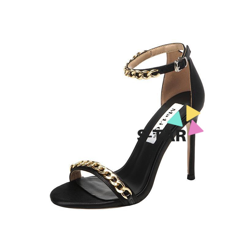 Sandal Cao Gót Hở Ngón Màu Đen Phong Cách Thời Trang Mùa Hè 2023