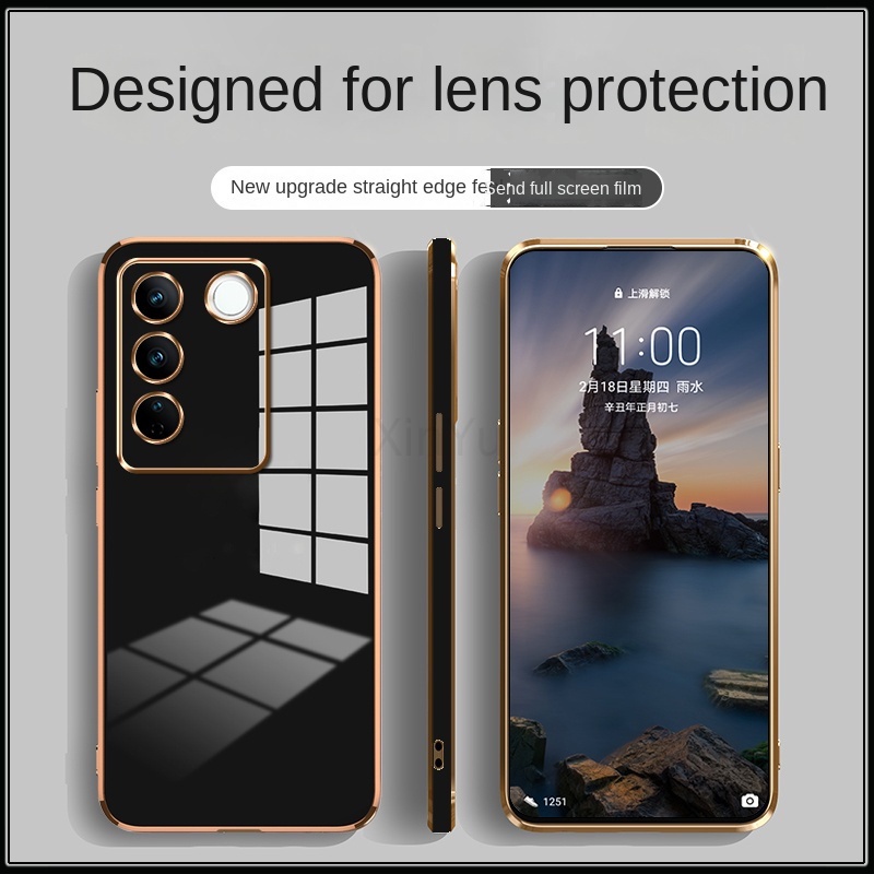 Ốp Điện Thoại Mạ Viền Silicon Sang Trọng Cho Samsung M54 5G M14 M04 M53 M33 M23 M32 M13 M52 M32 M22