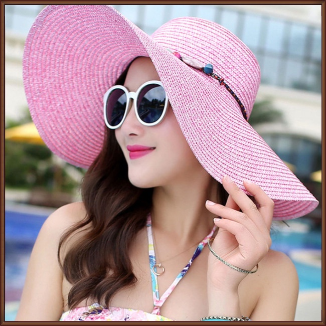 Mũ Rộng Vành Che Nắng Thời Trang Đi Biển Mùa Hè Cho Nữ