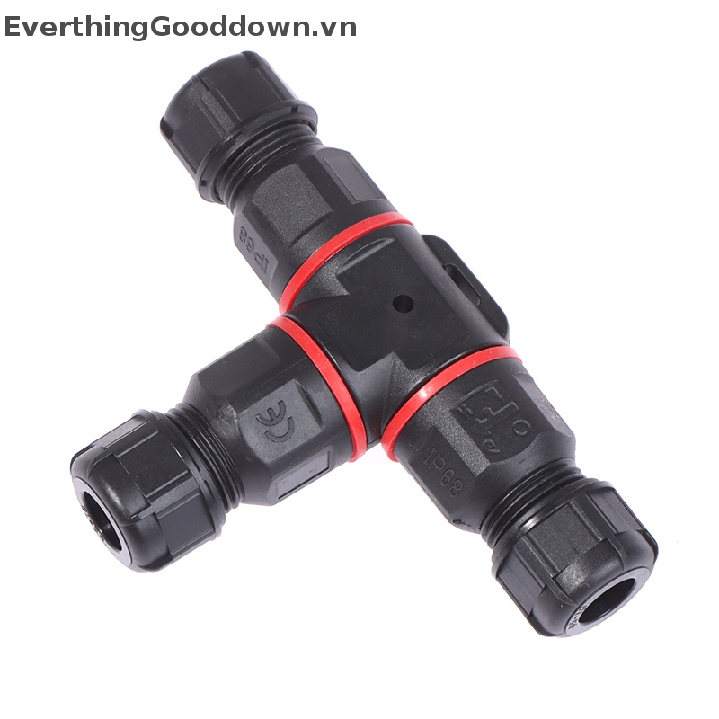 Everthinggooddown Dây Cáp Kết Nối Chữ T IP68 3 Pin 250V 24A Chống Thấm Nước