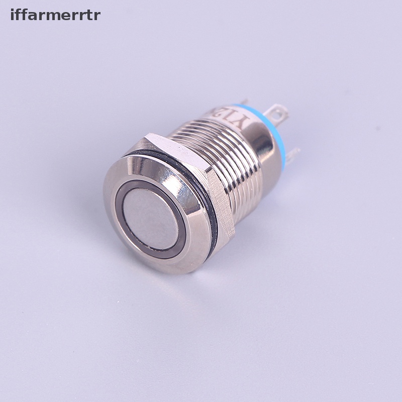 Vòng Công Tắc Màu Đen Bằng Kim Loại 12mm Cho Đèn LED