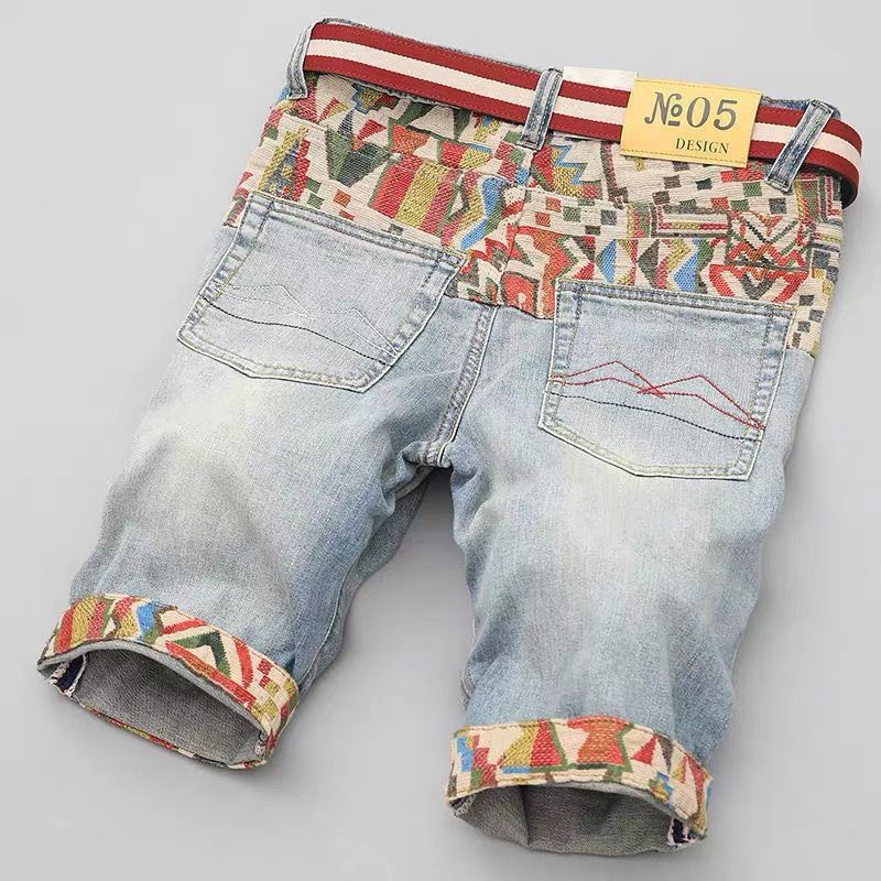 Bh6t Hàng Có Sẵn Quần Short Denim Phối Rách Họa Tiết Đường Phố Cao Cấp Phong Cách Mới Mùa Hè 2022 @