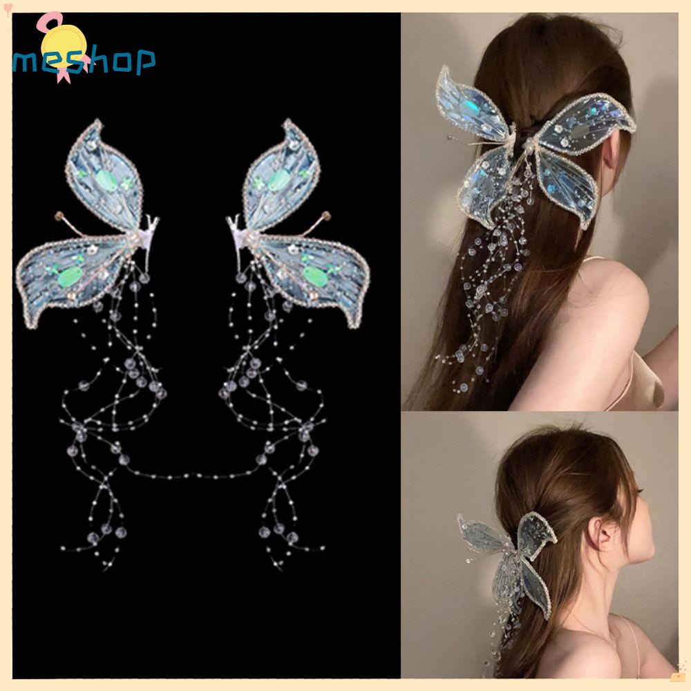 Kẹp Tóc Càng Cua Đính Đá Nhiều Màu Trong Suốt Cho Cô Dâu