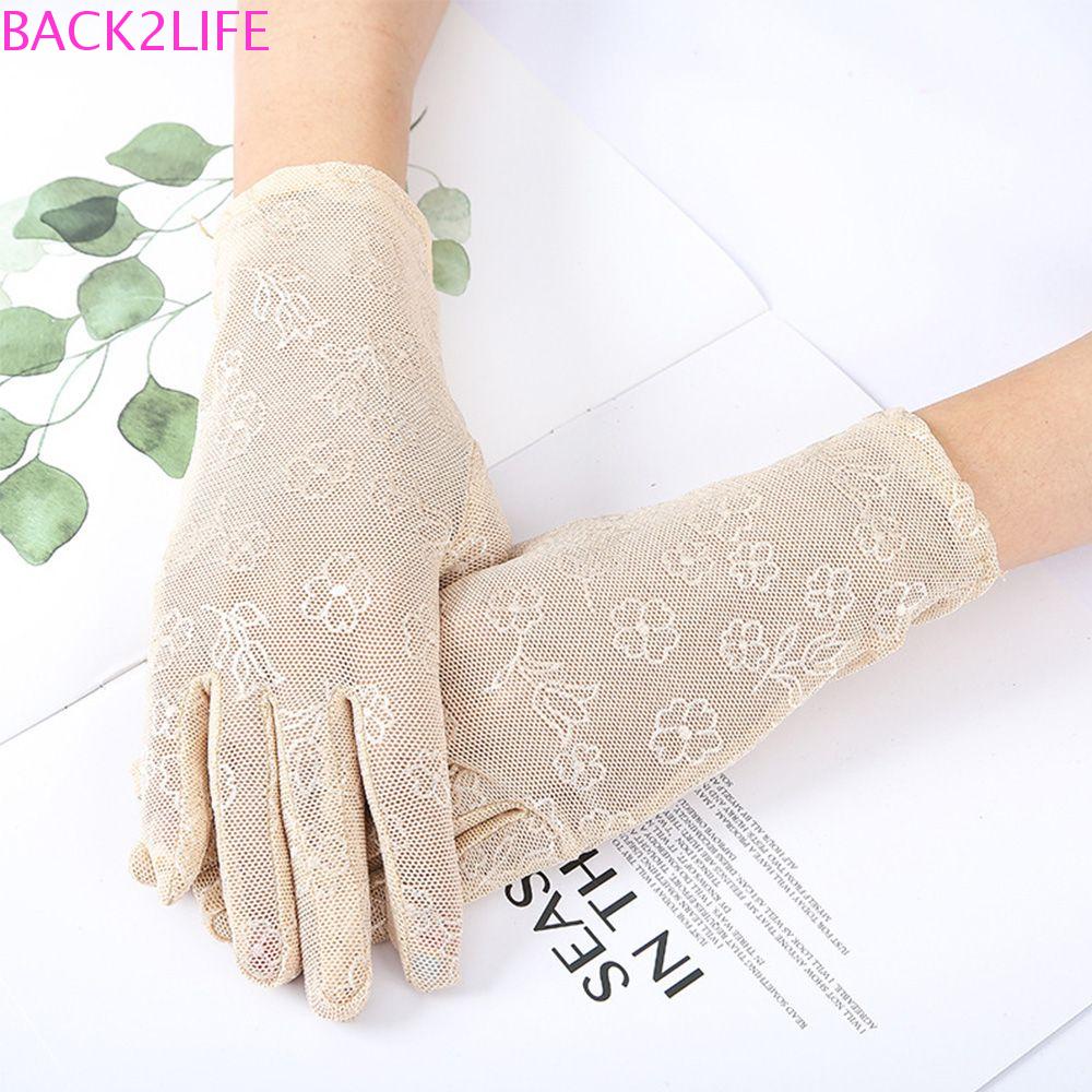 Găng Tay Lưới Hở Ngón Chống Tia UV Cho Nữ 2life