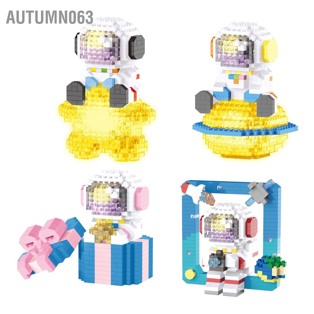 Autumn063 Phi Hành Gia Khối Xây Dựng Với Ánh Sáng Cắn Chặt Kết Nối Êm Ái Đồ Chơi Tinh Tế Cho Trẻ Em