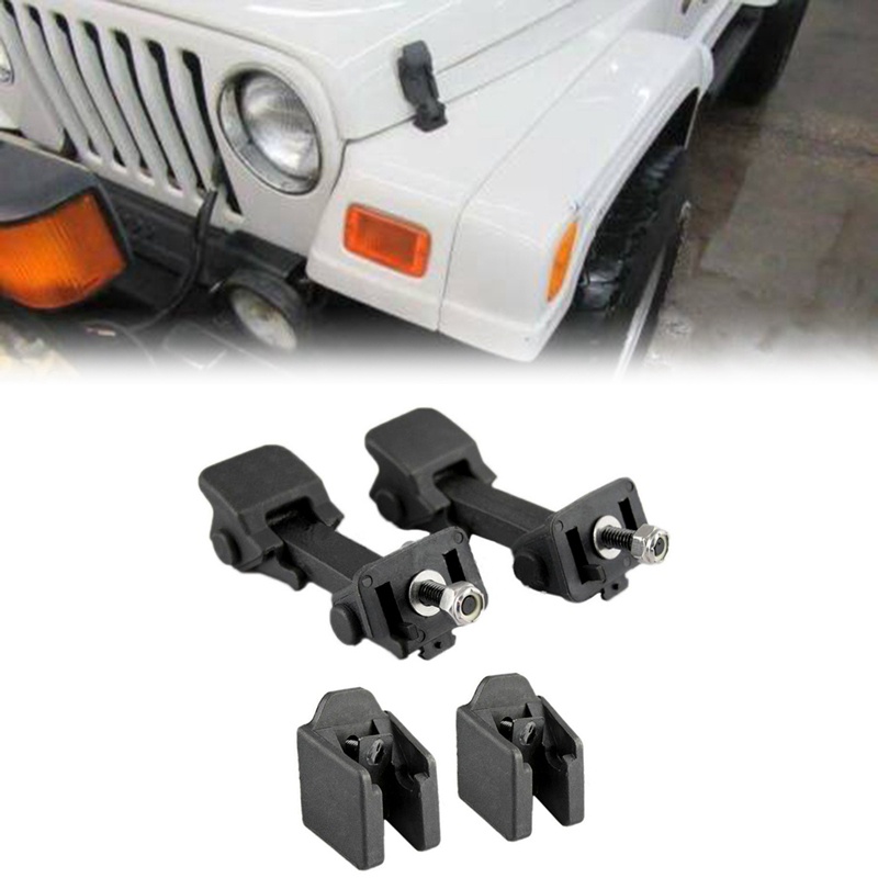 Bộ 2 / 2 Món Đồ Thời Trang Cá Tính 55395653Chốt Khóa Mui Xe Có Tay Cầm Cho Jeep Wrangler J3 JK 2007-2019