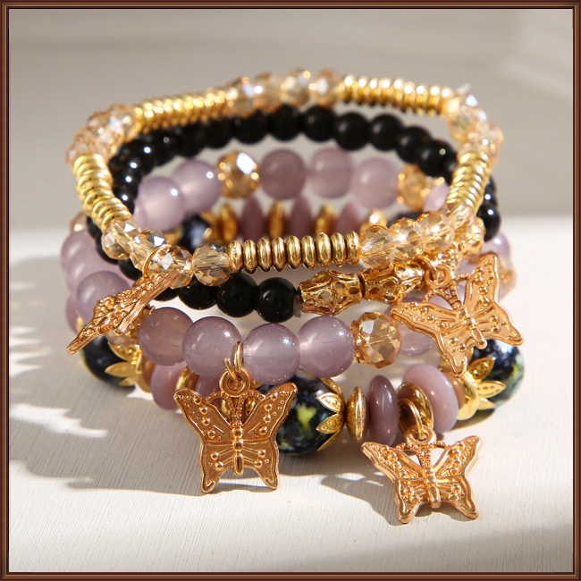 Bộ 4 Vòng Tay Hình Bướm Sang Trọng Cho Nữ