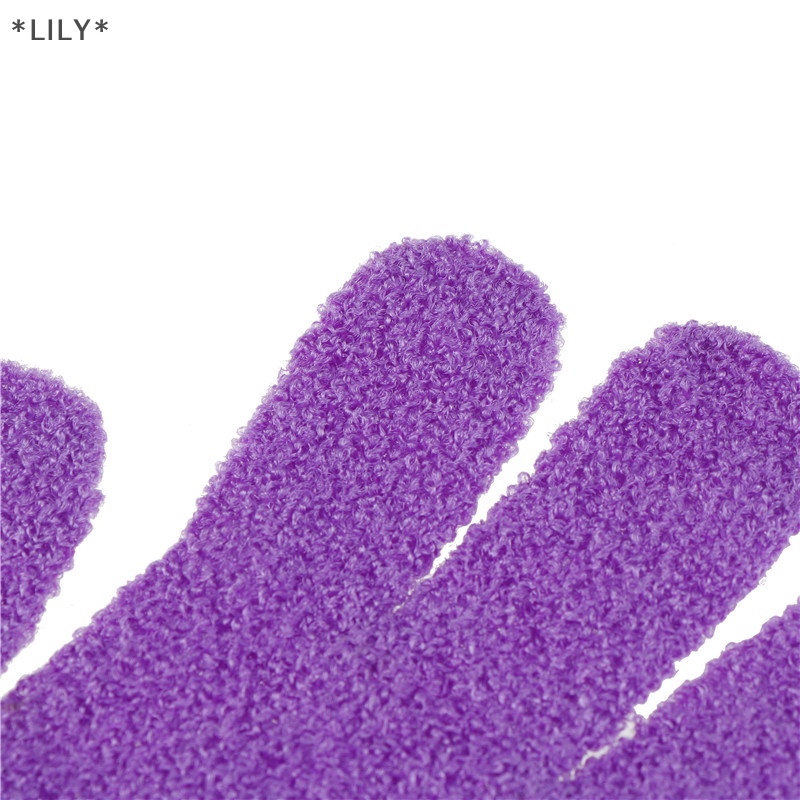 Lily cơ thể bọt biển tắm massage của vòi hoa sen tắm chà găng tay tẩy tế bào chết tắm găng tay uuu