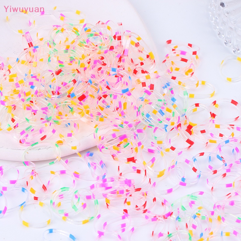 < Yiwuyuan > Set 1000 Dây Thun Buộc Tóc Dùng Một Lần Không Đau Dành Cho Bé Gái