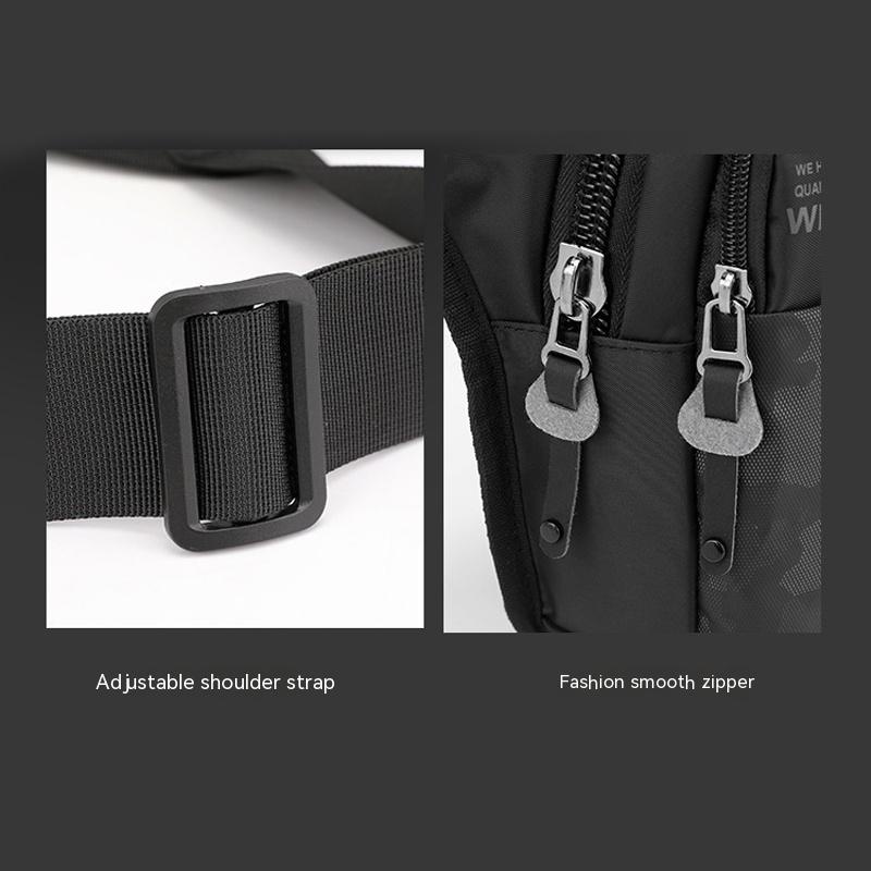 Túi Đeo Chéo Ngực Bằng Nylon Chống Thấm Nước Đa Năng Thời Trang Cho Nam