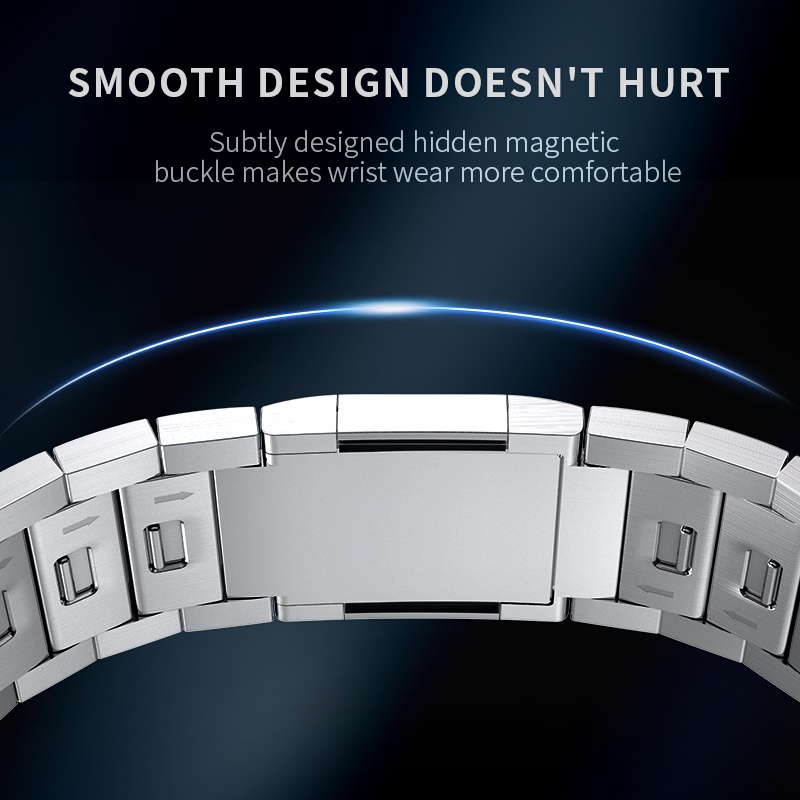 Dây Đeo Inox Khóa Nam Châm Nâng Cấp Cho Đồng Hồ Thông Minh Xiaomi Watch S1 S2 S1 Pro Xiaomi Mi Color 2