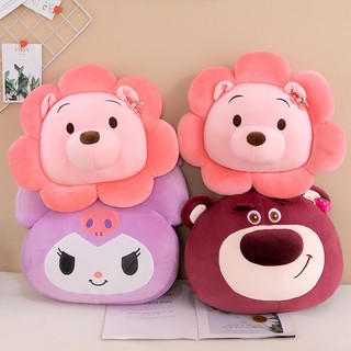 Bộ 2 Gối Ôm Dày Chống Trượt Hình Gấu Winnie the Pooh Kuromi Dễ Thương