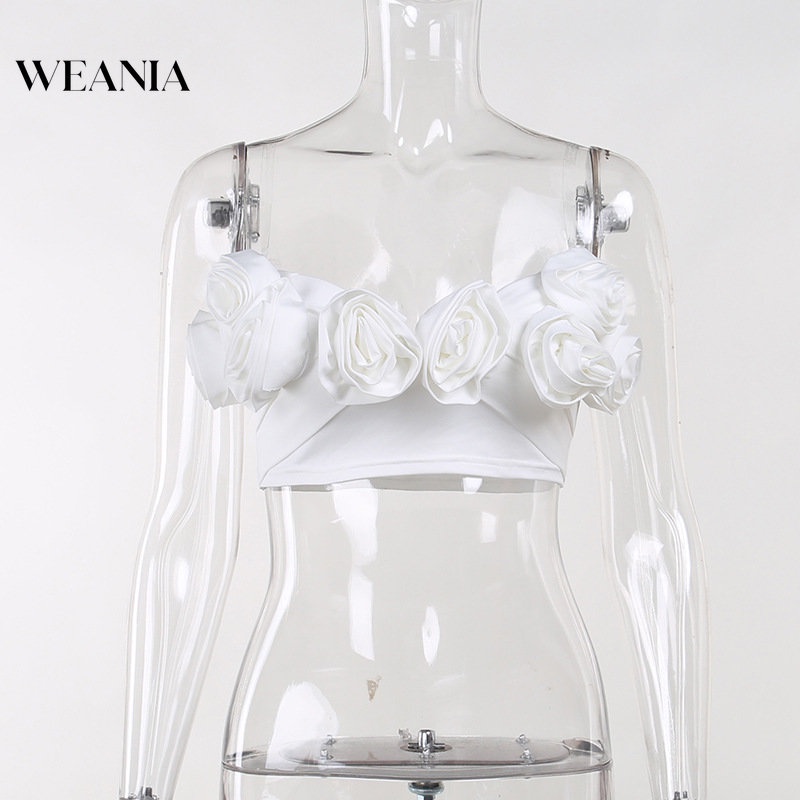 Áo Croptop Trễ Vai Cổ Khoét Sâu In Hoa Thời Trang Mùa Hè Cho Nữ