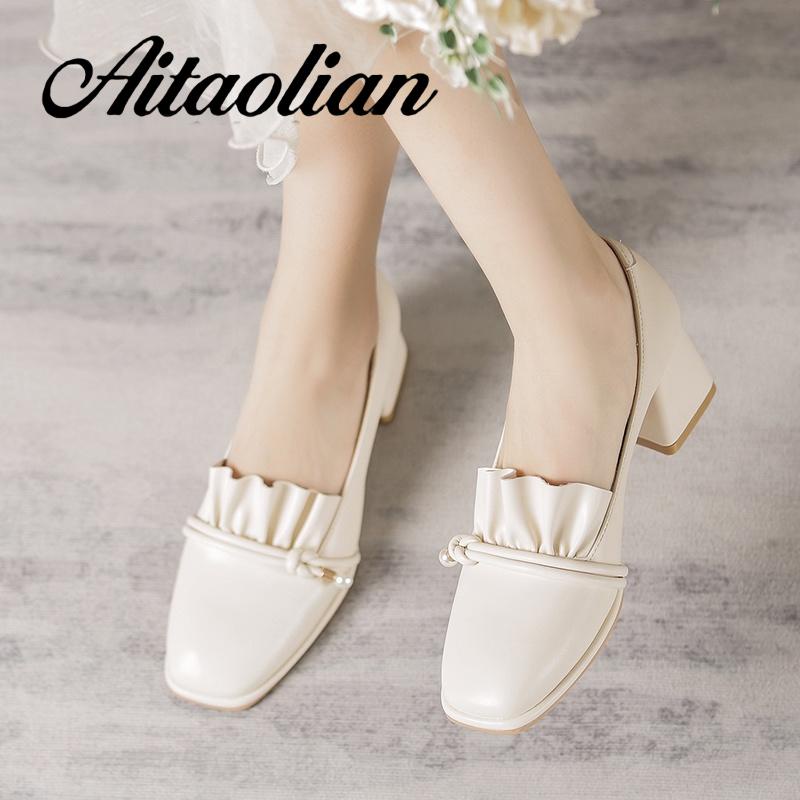 Giày Cao Gót 5cm Da Mềm Thời Trang Cho Nữ