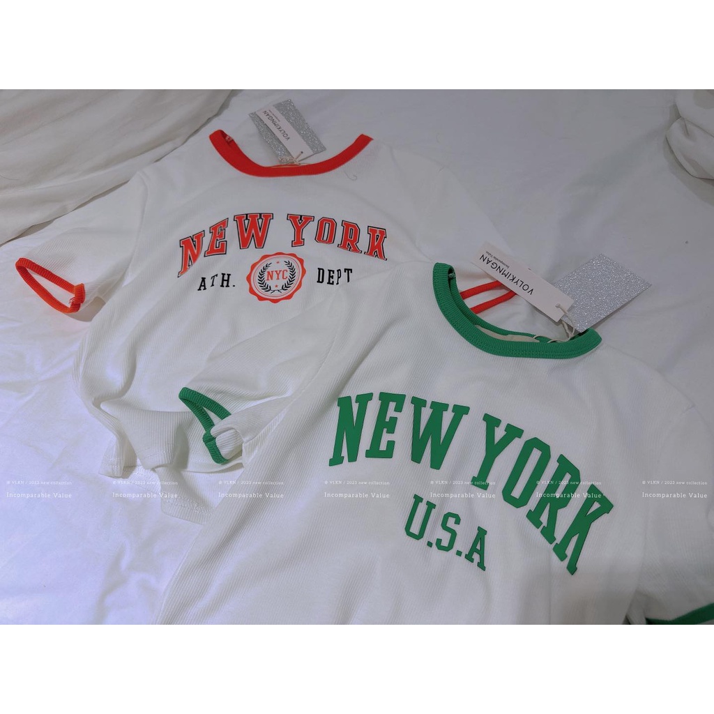 Áo cr.op thun gân n.ew yo.rk