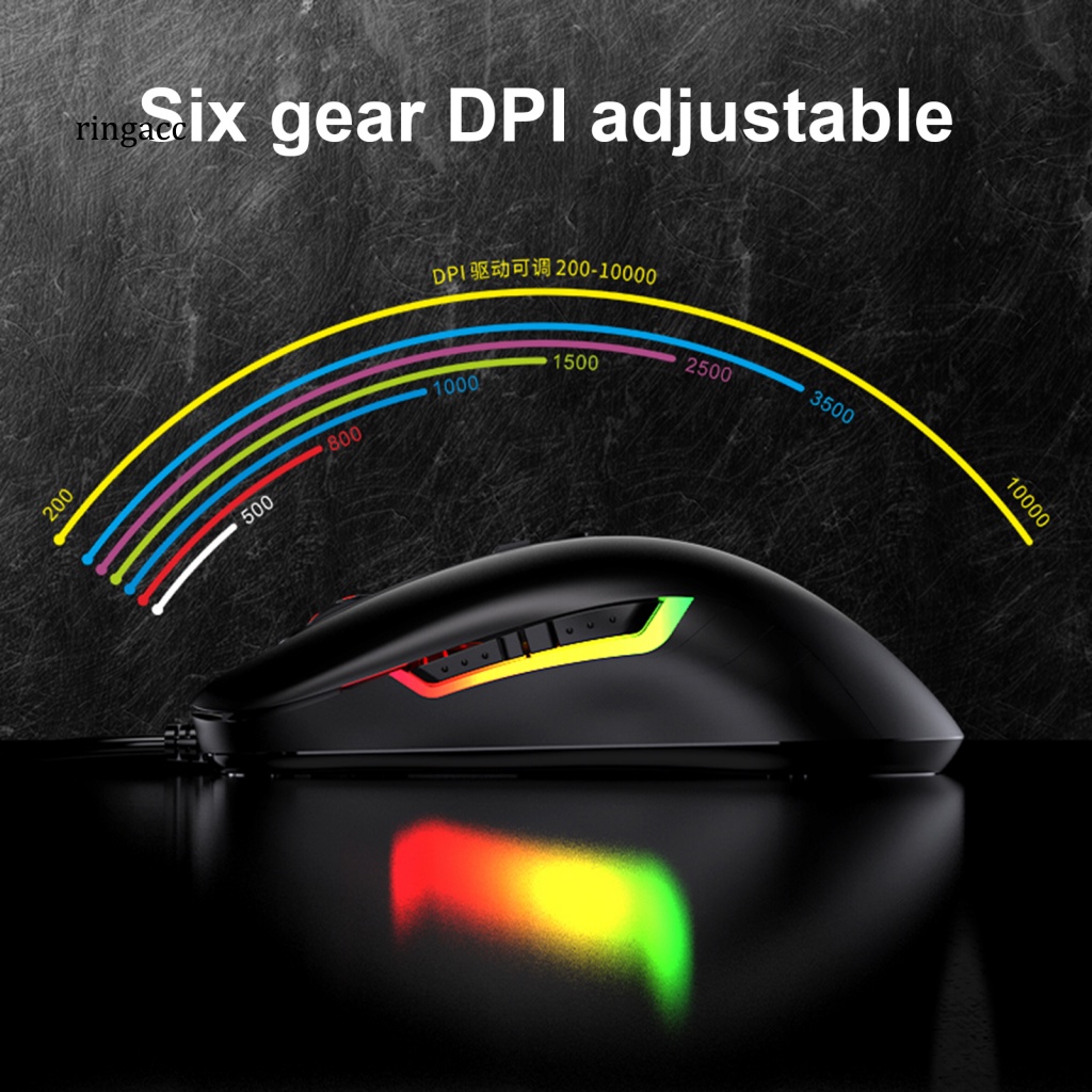 Chuột RGA AJ125 Để Bàn RGA AJ125 Có Dây 10000DPI Cho Game Thủ