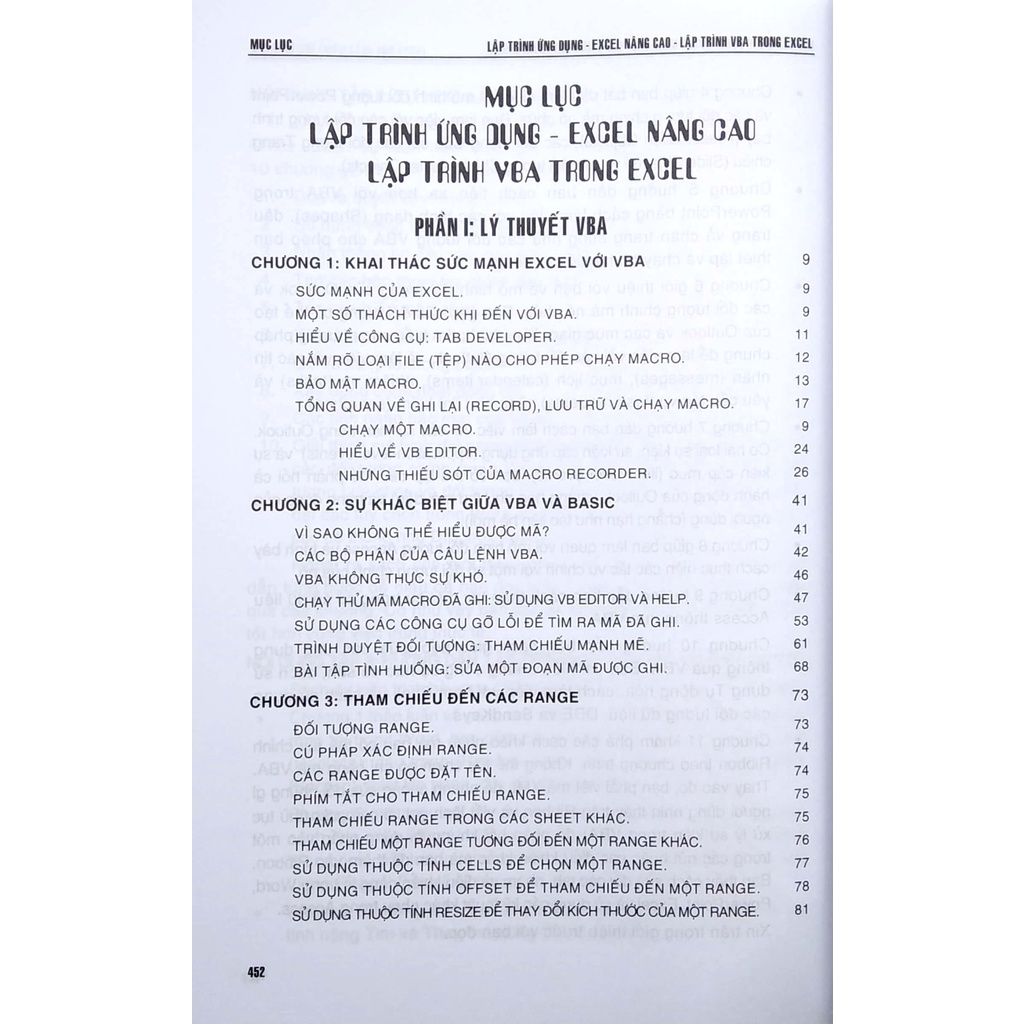 Sách Lập Trình Ứng Dụng - Excel Nâng Cao: Lập Trình VBA Trong Excel Dùng Cho Các Phiên Bản 2021-2019-2016(Tái Bản Lần 1)