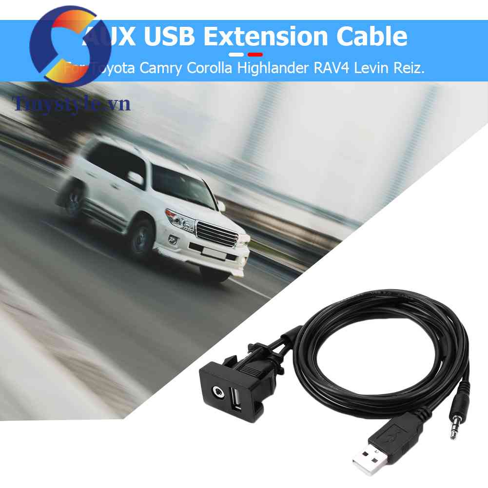 Cáp Nối Dài Cổng USB 3.5mm Cho Toyota Camry Corolla
