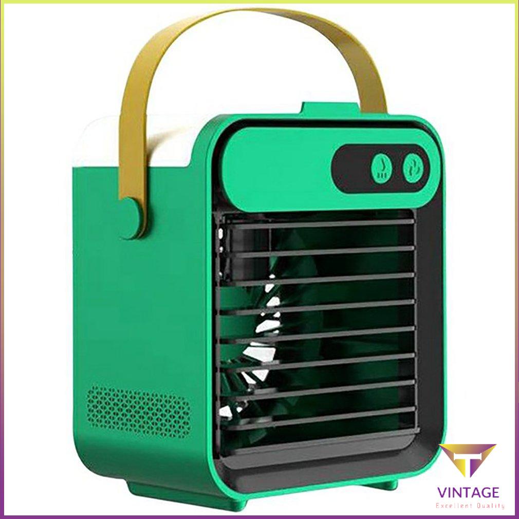 Quạt Điều Hòa Không Khí 2 Trong 1 USB Mini Di Động Tạo Ẩm Im Lặng Để Bàn Máy Làm Mát [T/15]