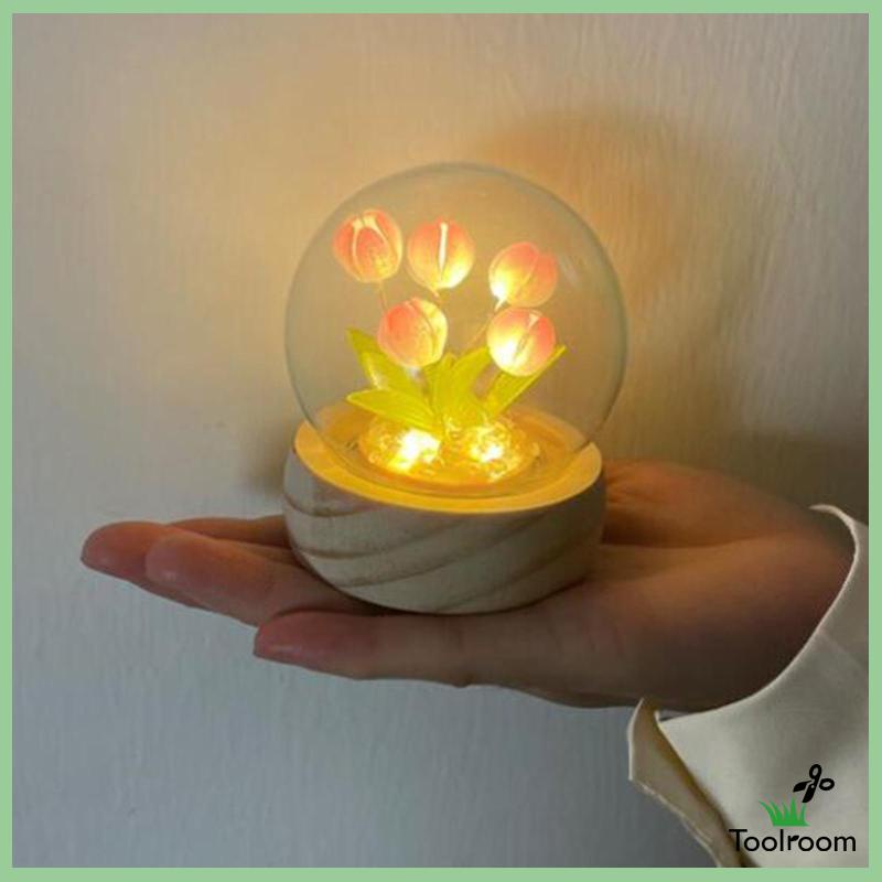 Đèn Ngủ Hình Bông Hoa Dùng Trang Trí Bàn DIY