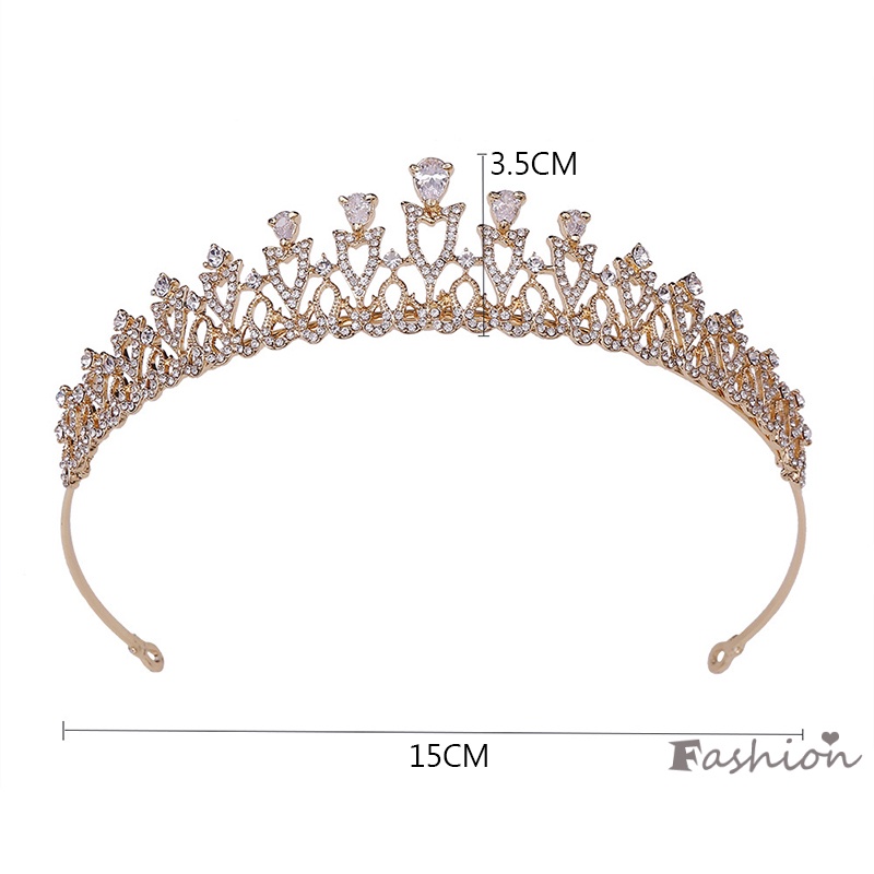 Cài Tóc Hình Vương Miện Đính Đá Sang Trọng Cho Cô Dâu