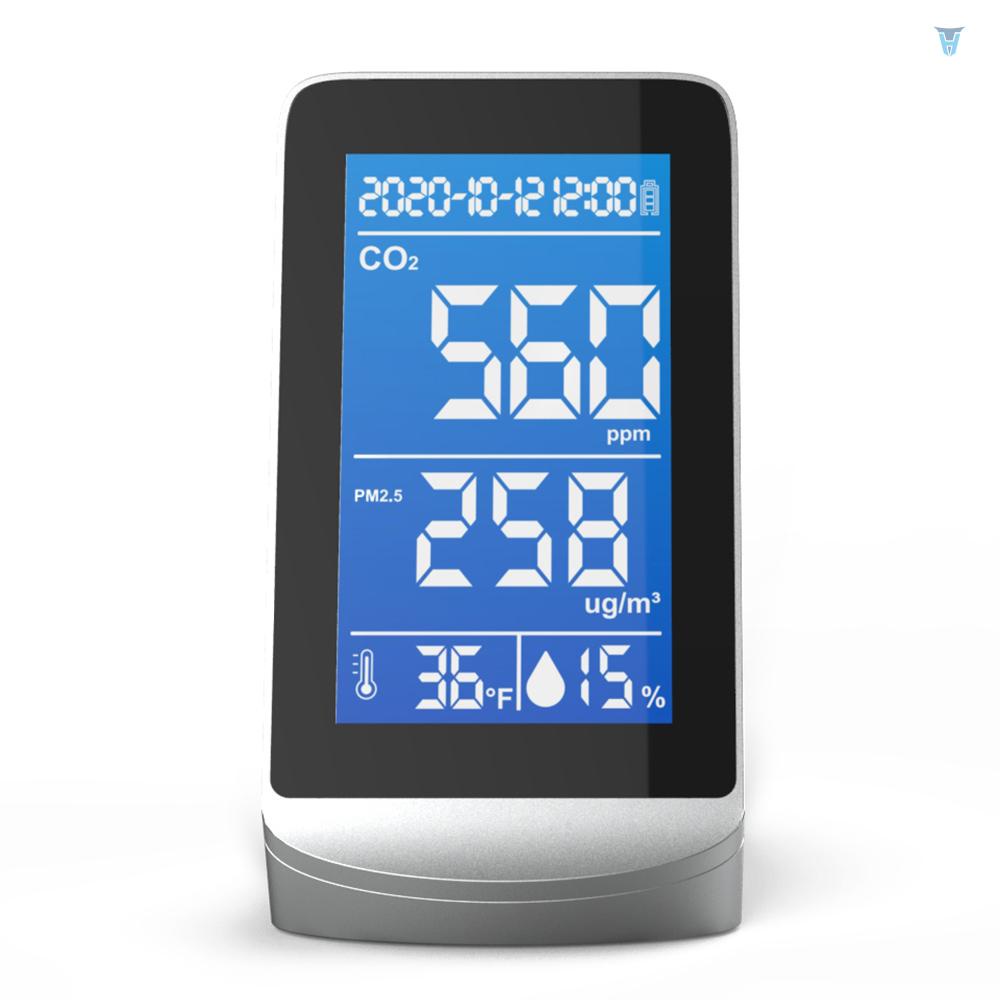Máy Phân Tích Chất Lượng Không Khí CO2 PM2.5 DM72D Màn Hình Kỹ Thuật Số Đa Năng Để Bàn Trong Nhà