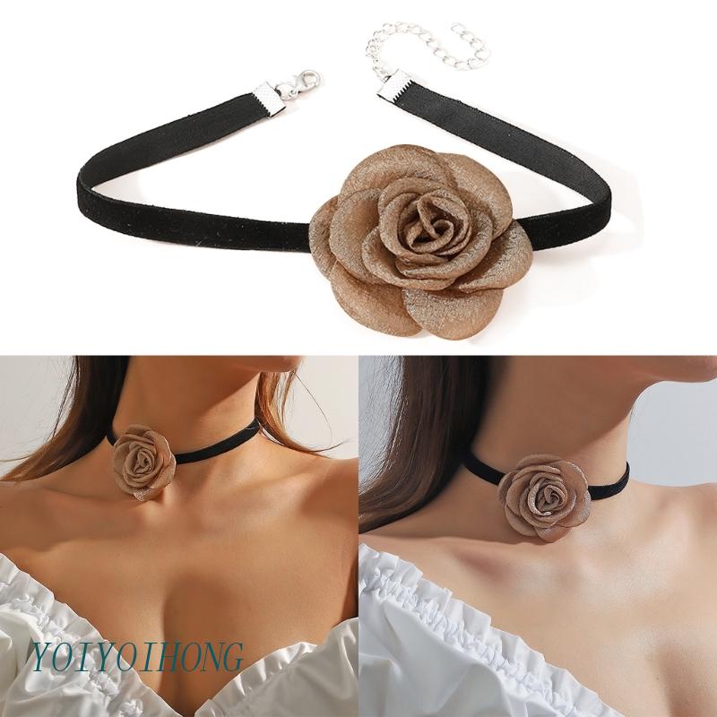 Vòng Cổ Choker Họa Tiết Hoa Thời Trang Cho Nữ