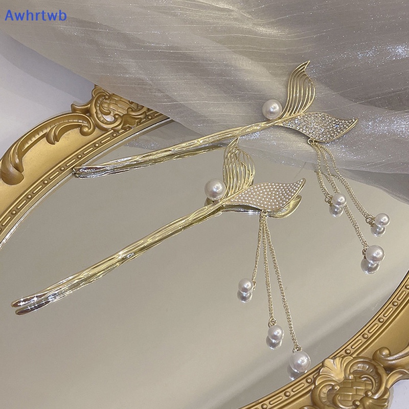 Trâm Cài Tóc Đuôi Nàng Tiên Cá Đính Đá Phối Tua Rua Phong Cách Trung Hoa Cổ Điển Mới