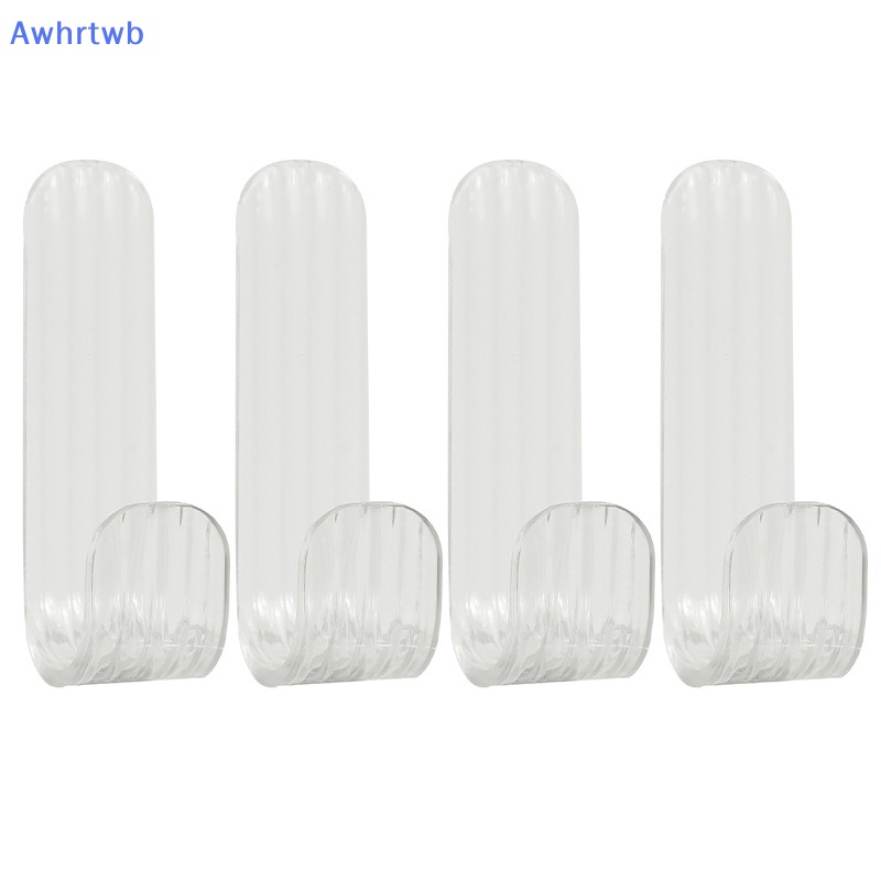 Set 4 Móc Treo Khăn Tắm Gắn Tường Trong Suốt Tiện Dụng Mới