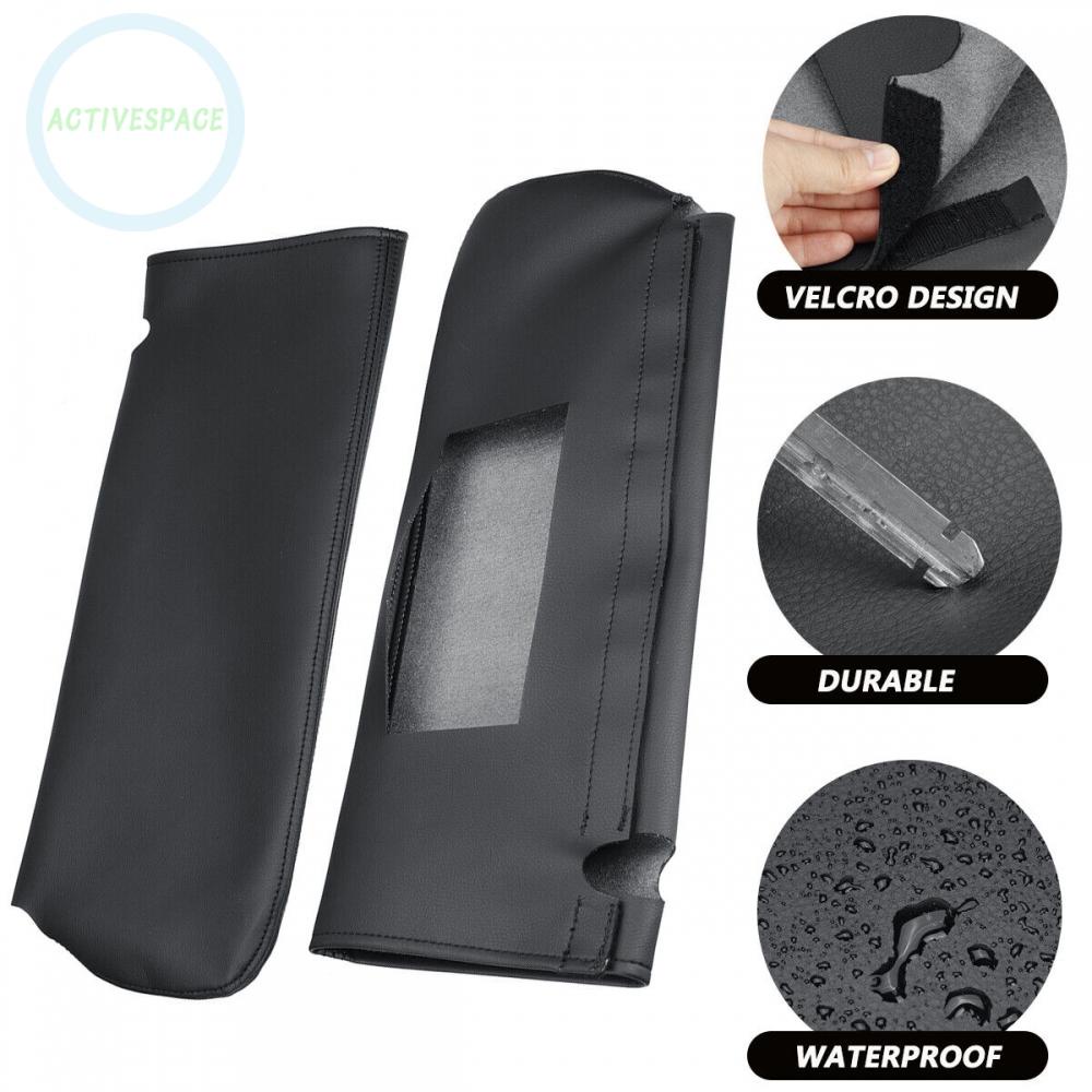 Sun Visor Cover Black For Tahoe Yukon 95-99 Left+Right Microfiber Leather【Chevrolet】