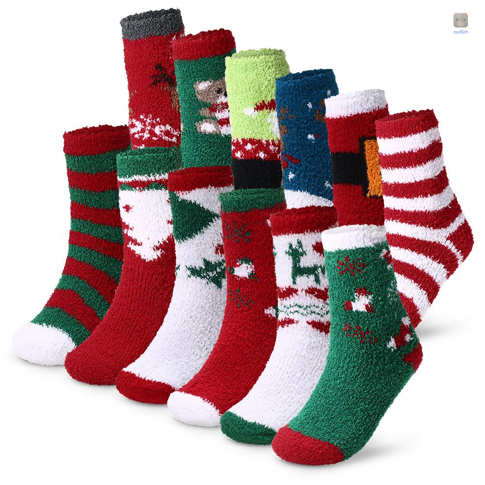 Vớ Cổ Cao Họa Tiết Giáng Sinh Nhiều Màu Sắc Ấm Áp Thời Trang Mùa Đông Cho Người Lớn