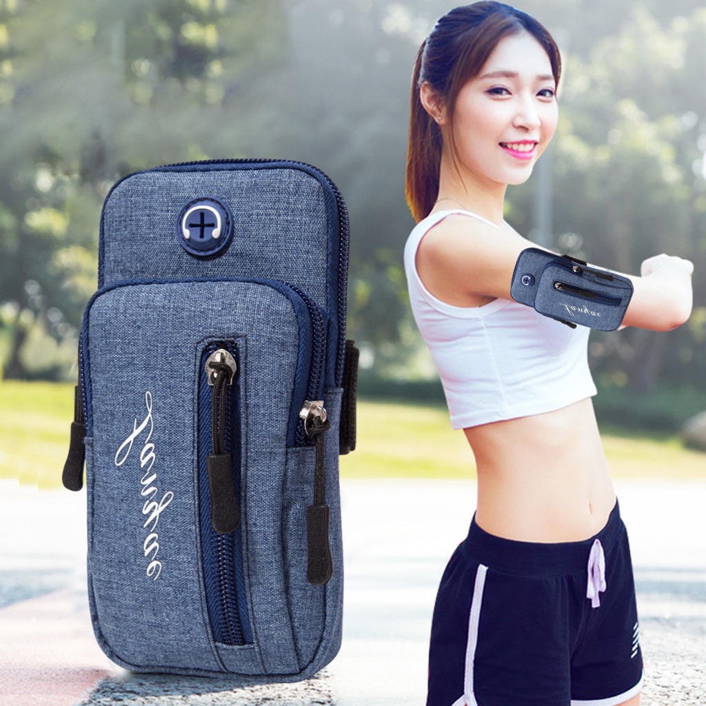 Túi Đựng Điện Thoại Đeo Cánh Tay Có Khóa Kéo Đa Năng Chống Văng Cho giaur1.br