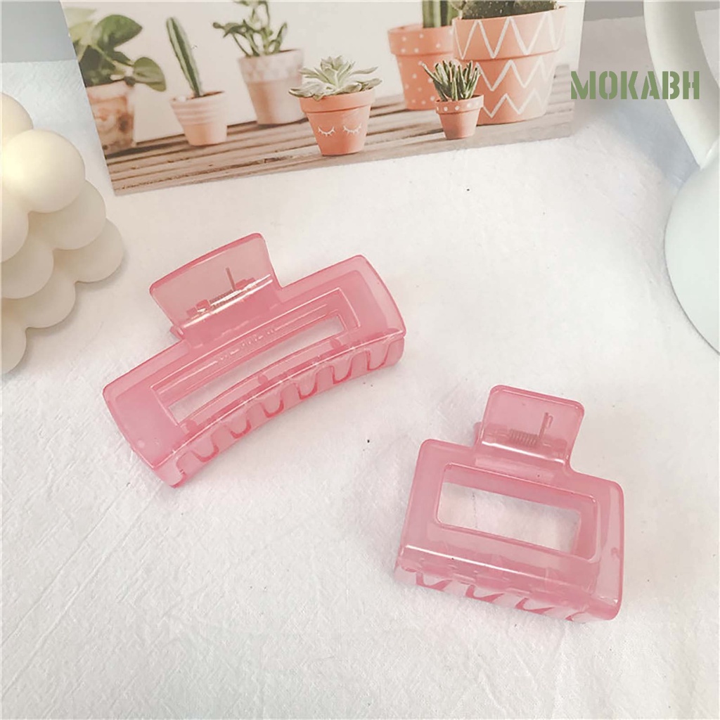 Bộ 2 Kẹp Tóc Màu Trơn Chống Biến Dạng Kiểu Dáng Đơn Giản Cho Nữ