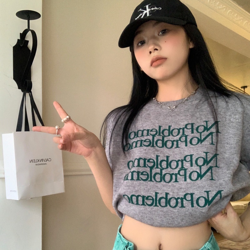 Áo Thun Nữ Tay Dài In Chữ Thời Trang Hàn Quốc