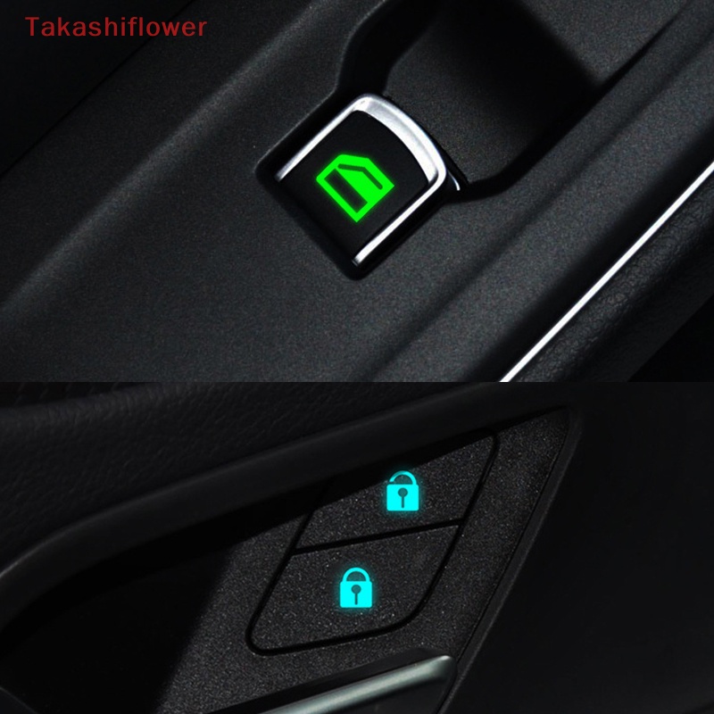 Miếng Dán Công Tắc Điều Khiển Cửa Sổ Xe Hơi Màu Dạ Quang Độc Đáo Tiện Dụng