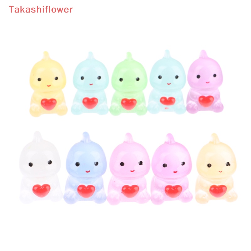 Set 10 Mặt Dây Chuyền DIY Dạ Quang Hình Khủng Long Hoạt Hình Đáng Yêu