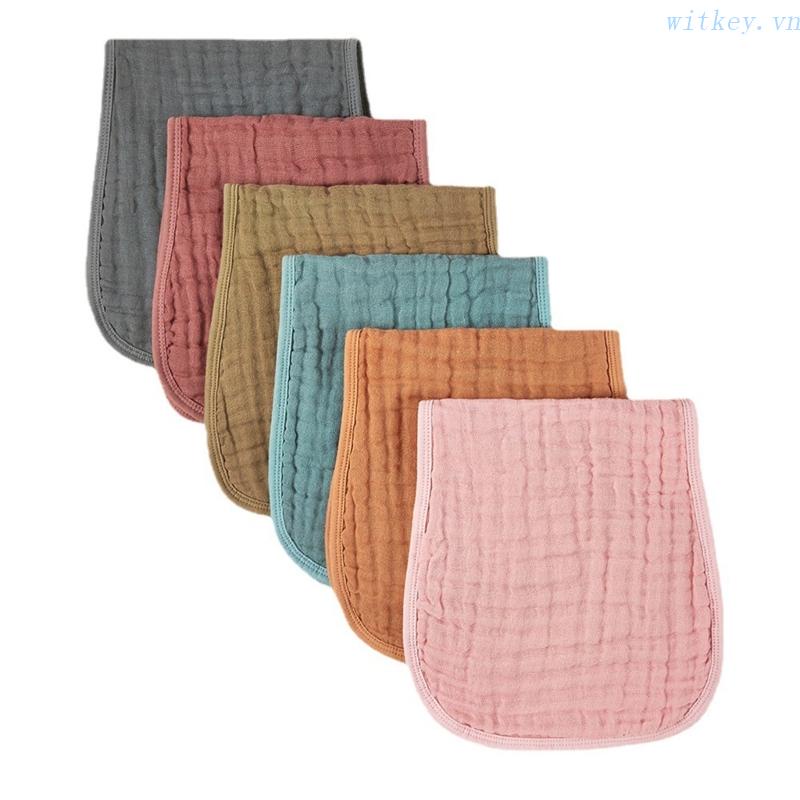 Bộ 6 Yếm Vải Cotton Mềm Mại Thân Thiện Với Làn Da Em Bé