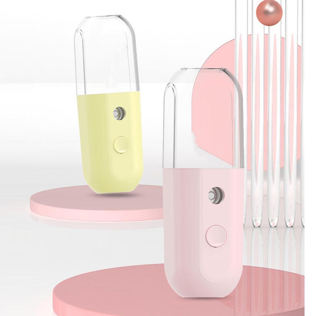 Máy Phun Sương Trang Điểm 1800mAh Bằng ABS Trong Suốt Kèm Sạc USB Tiện Dụng