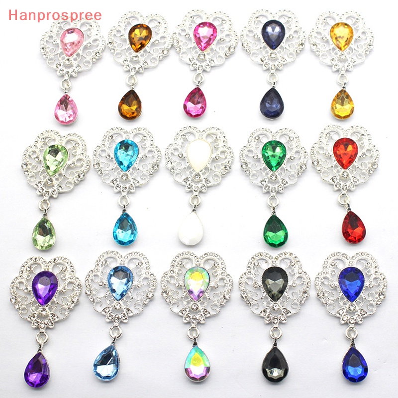 Hanprospree > Mặt Dây Chuyền Hợp Kim Hình Giọt Nước Đính Đá Trang Trí Đầm Màu Sắc Sáng Tạo Phụ Kiện Trang Sức Thủ Công