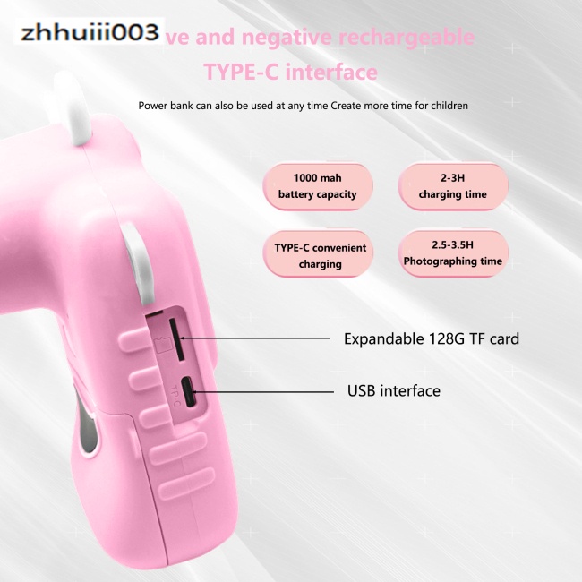 Máy Ảnh Tức Thì Mp3 ZHIHUI P1 2.4-inch HD Dành Cho Bé Gái