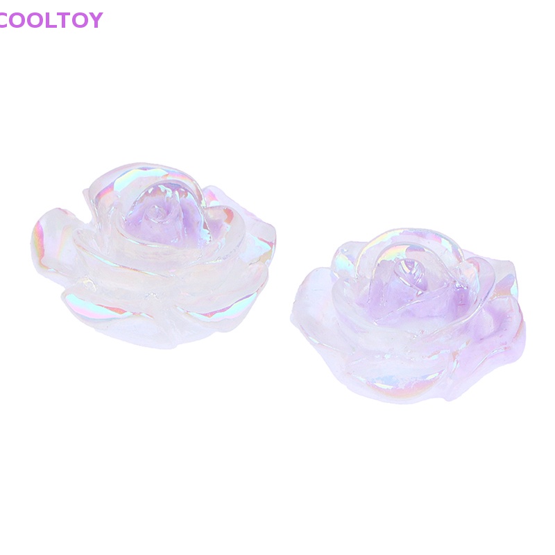 Bộ 2 Mô Hình Hoa Hồng Dạ Quang Mini Bằng Nhựa Resin Trang Trí Nhà Cửa Sân Vườn DIY