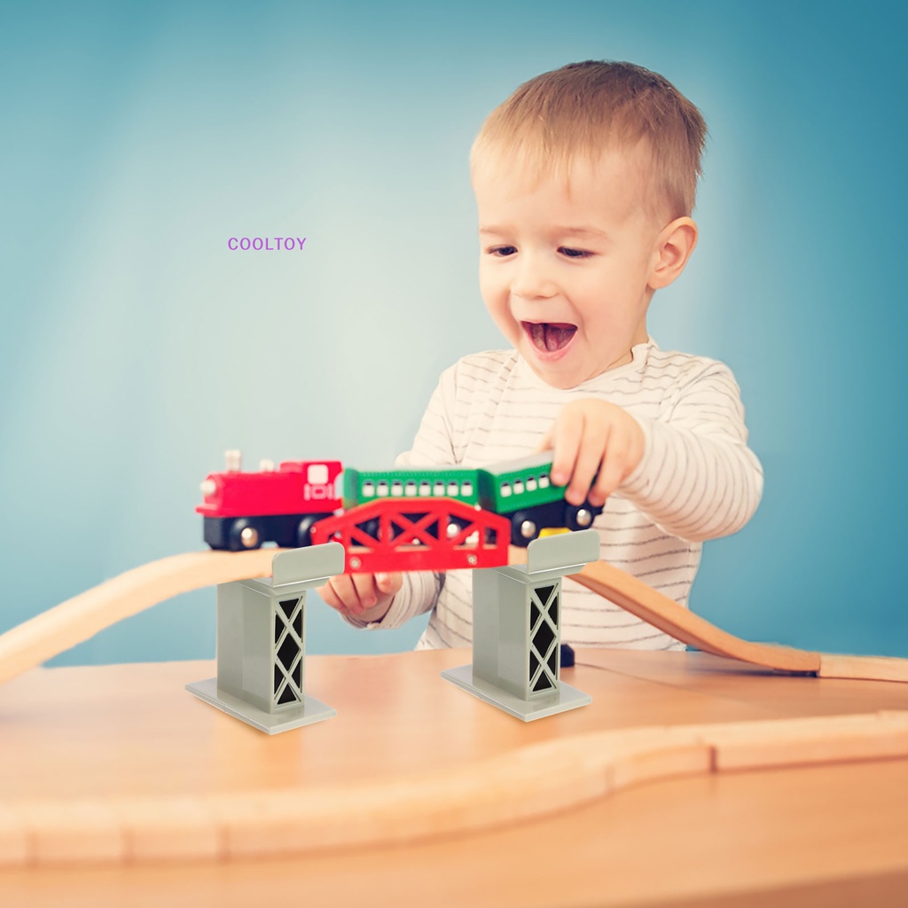 Cooltoy Set 6 Phụ Kiện Hỗ Trợ Nâng Đường Ray Xe Lửa Nhiều Cấp Độ