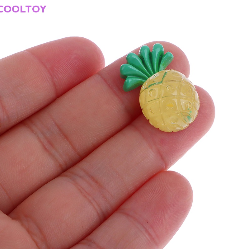 Cooltoy Set 20 Miếng Dán Resin Hình Trái Dứa DIY Dễ Thương Cho Điện Thoại Di Động