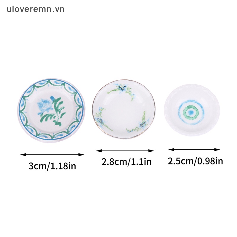 Set 2 Dĩa Thức Ăn Tỉ Lệ 1: 12 Dùng Để Trang Trí Nhà Búp Bê