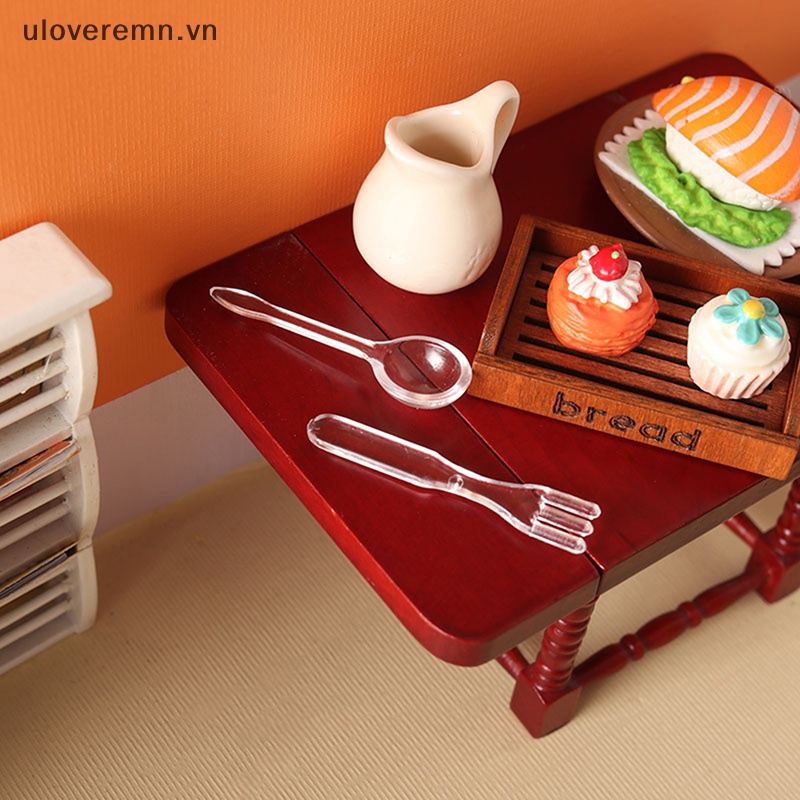 1 Bộ Muỗng Nĩa Trang Trí Nhà Búp Bê Tỉ Lệ 1: 6
