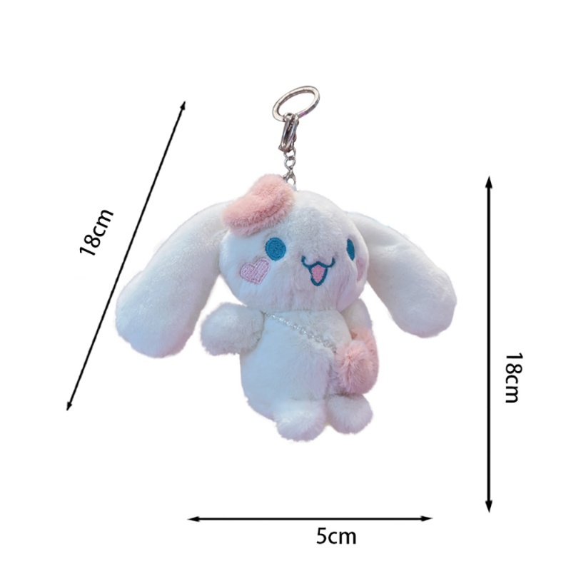 SANRIO Móc Khóa Hình Cinnamoroll Hoạt Hình Nhồi Bông Đáng Yêu