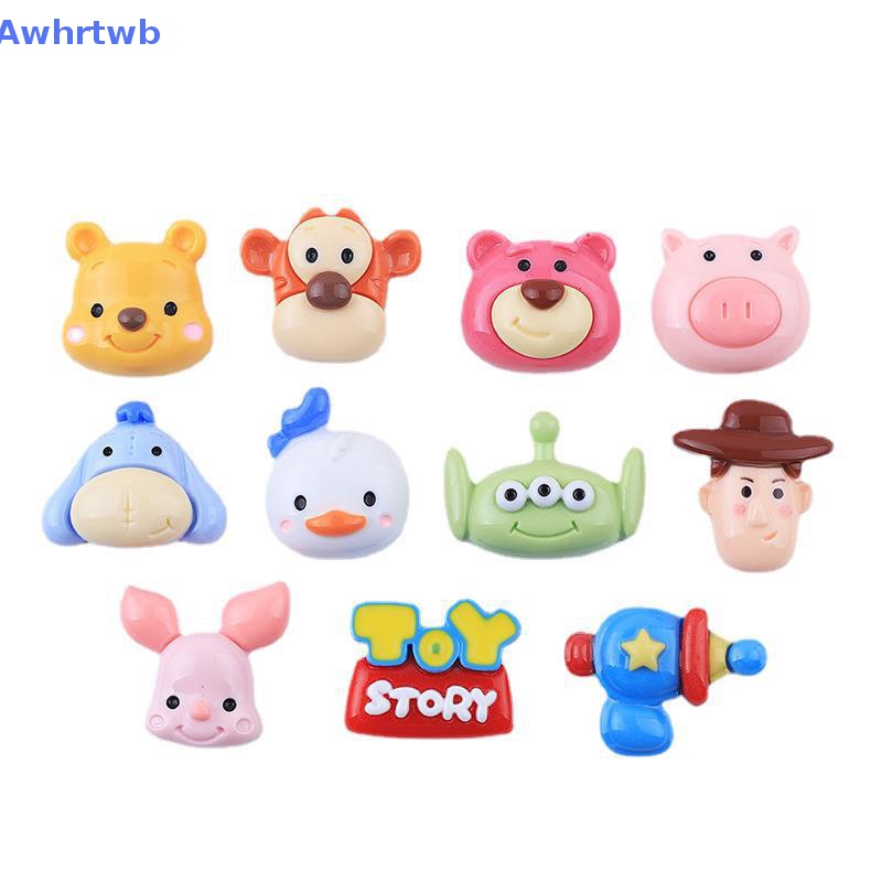 Set 10 Phụ Kiện Kẹp Tóc Hình Động Vật Hoạt Hình Bằng Resin DIY Mới