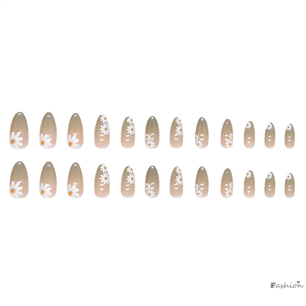 Móng Tay Giả Màu Xanh Lá Gradient Không Độc Hại Chống Trầy Xước