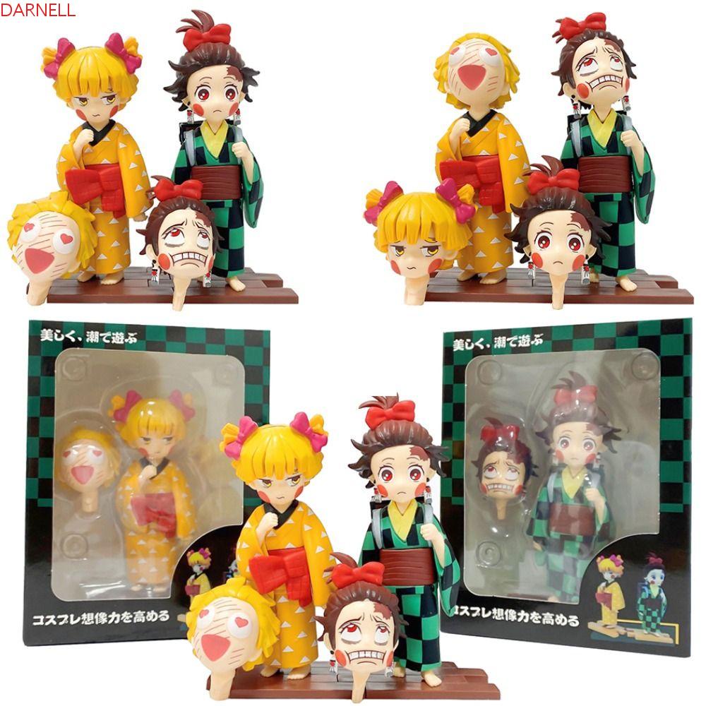 Mô Hình Đồ Chơi Nhân Vật Tanjirou Inosuke Trong Phim Hoạt Hình &quot;Demon Slayer&quot; Bằng PVC