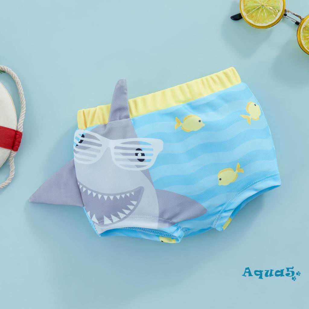 Bộ Đồ Bơi Co Giãn Nhanh Khô In Họa Tiết Cá Mập Thời Trang Mùa Hè Cho Bé Trai